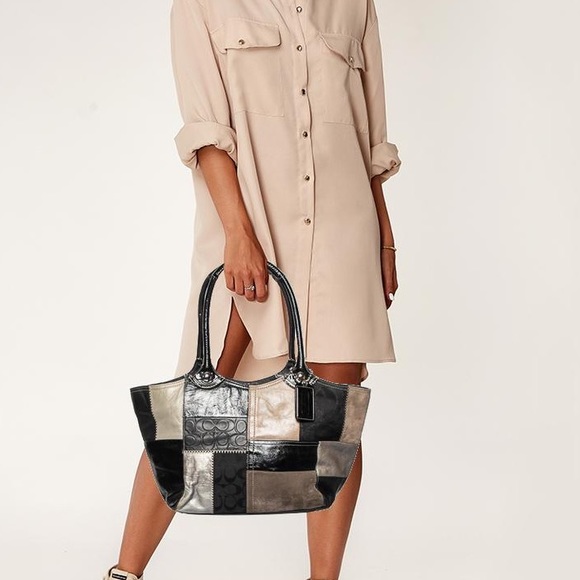 💥EUC💥♦️RARE♦️AUTHENTIC COACH F14045 BLEECKER PATCHWORK - Picture 2 of 14